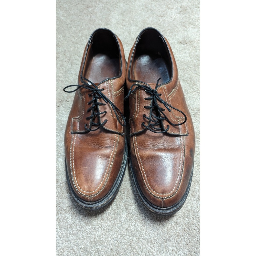 Allen Edmonds Shoes Men's 10 D Brown Leather Wilbert Split Toe Comfort